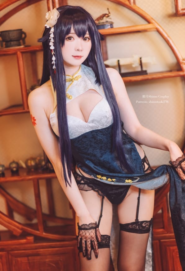 霜月shimo –NO.47 碧蓝航线 吾妻旗袍[12P1V/338MB]