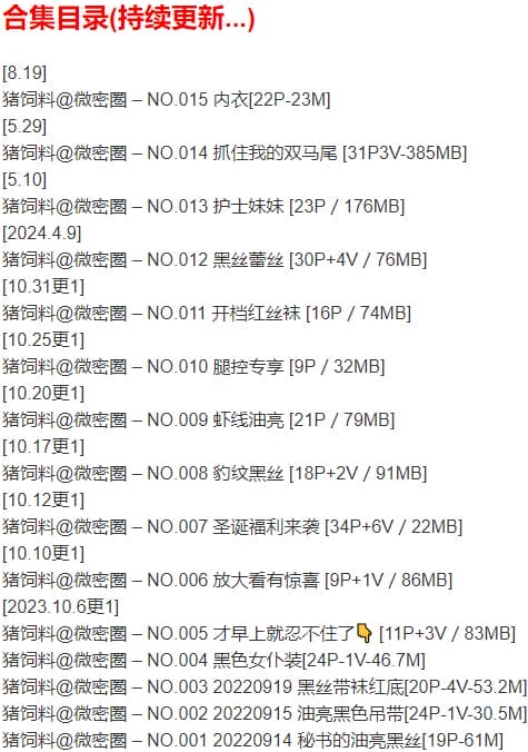 猪饲料 – 微密圈写真合集【持续更新中】-2 猪饲料 – 微密圈写真合集【持续更新中】