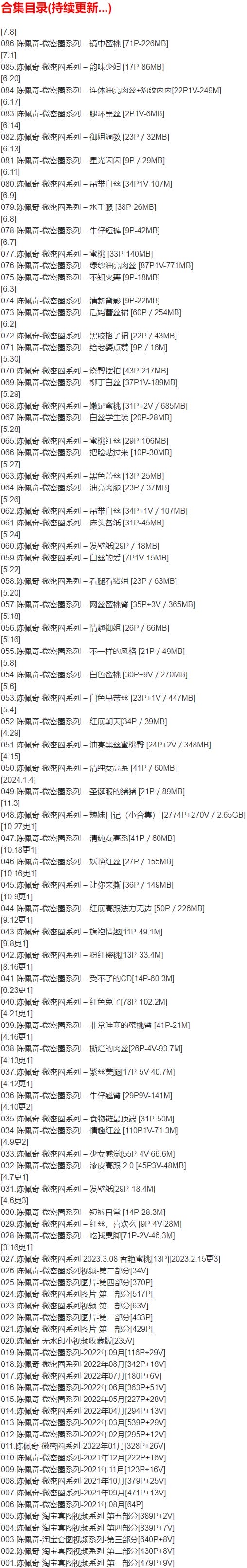 陈佩奇yyyy – 微密圈写真合集【持续更新中】