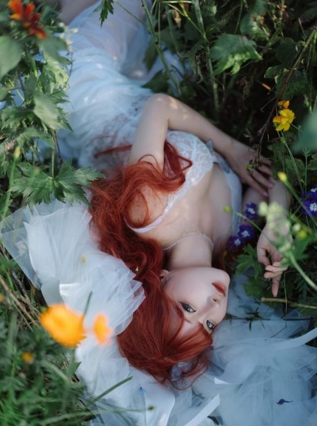 蠢沫沫 – NO.357 花丛婚纱 [67P-517MB]