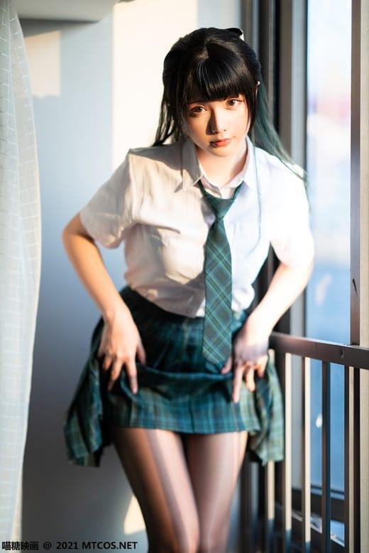 [喵糖映画]VOL.435 绿色黑丝JK [20P/90MB]