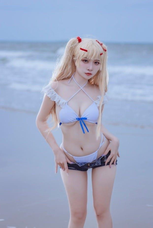 二佐Nisa – NO.156 碧蓝苏塞克斯泳装[20P-99MB]