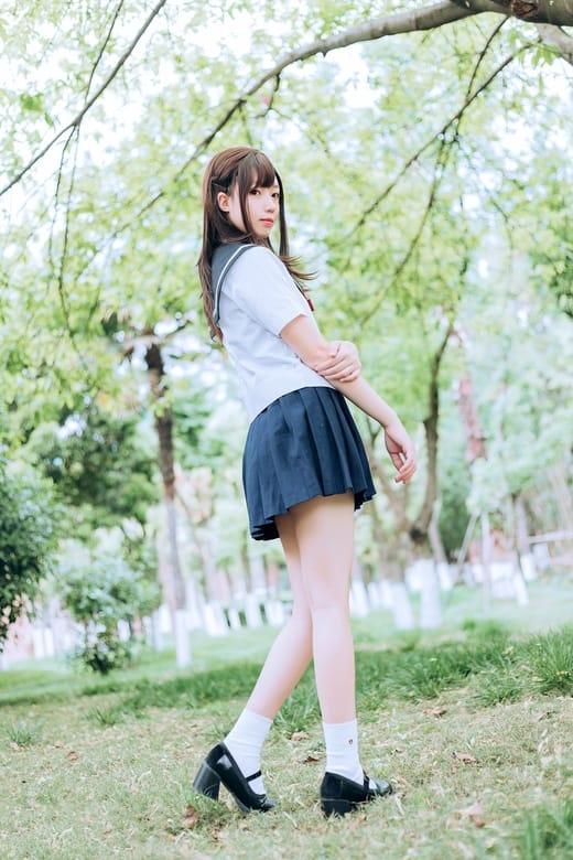 [喵糖映画]VOL.446 绿意JK [36P/546MB]