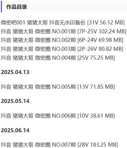 猪猪大哥 – 微密圈写真&amp;视频合集【持续更新中】