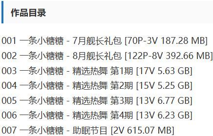 一条小糖糖 – 舰长充电等写真&amp;视频合集【持续更新中】