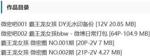 霸王龙女孩 – 微密圈写真&amp;视频合集【持续更新中】