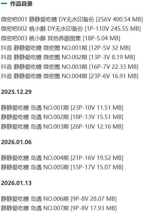 静静爱吃糖 – 微密圈写真&amp;视频合集【持续更新中】