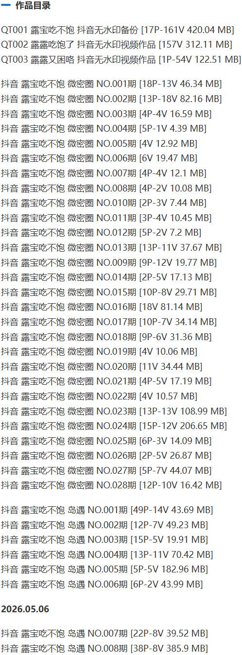露宝吃不饱 – 微密圈等写真&amp;视频合集【持续更新中】