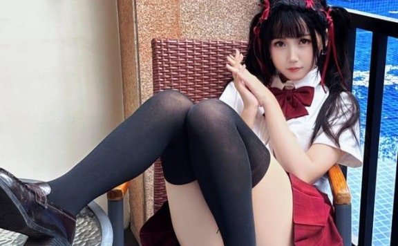 不呆猫 – NO.046 温泉双马尾JK [22P1V-713M]